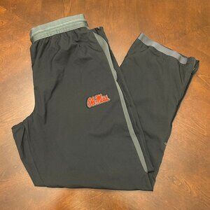 Team Issued Nike Black Ole Miss L Sweat Pants